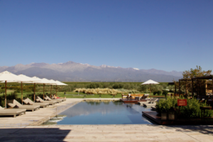 Pool view of Andes
