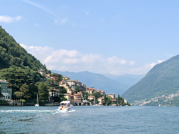 View from Lake Como to the shore