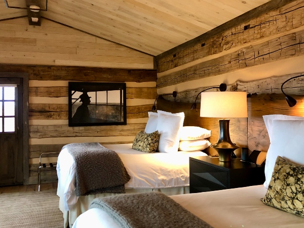 Bedroom view of blackberry mountain watchman cabin

