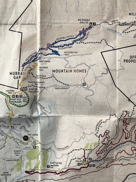 Map trails of blackberry mountain
