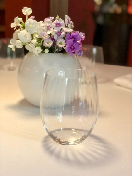 Glass and flowers