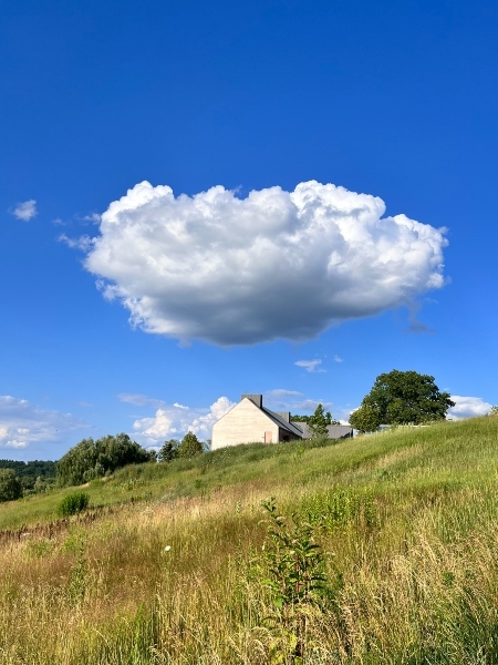 Barn views with clouds