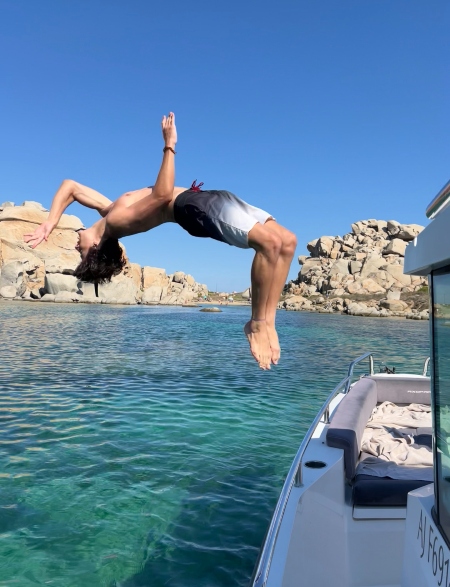 Jumping from boat