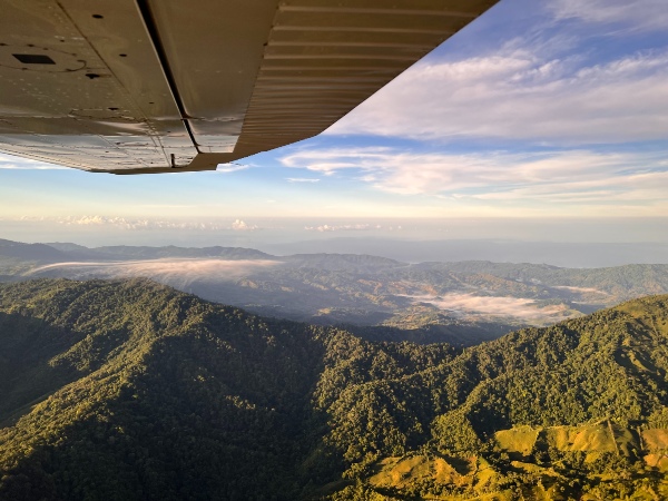 aerial view over costa rica