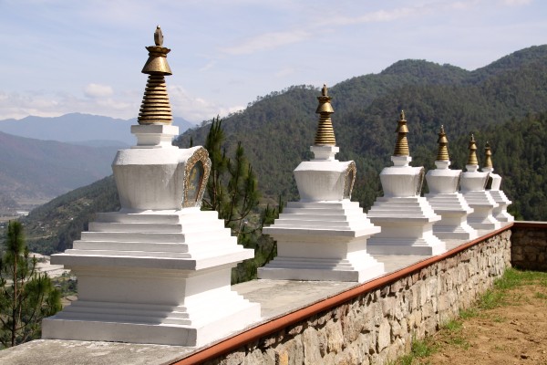 Bhutan stupas