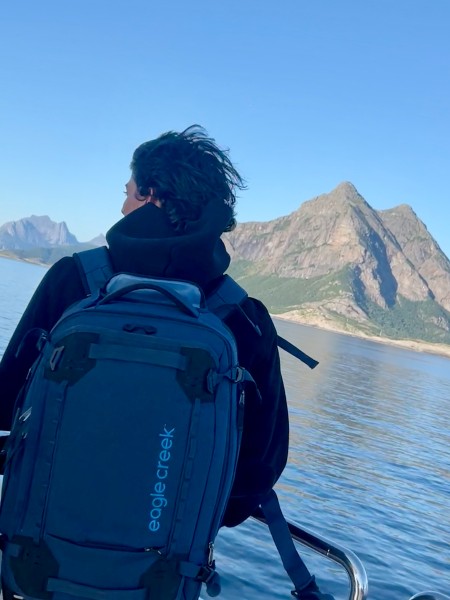 Backpack on ferry