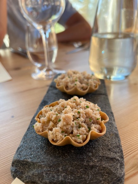 Crab tartlet